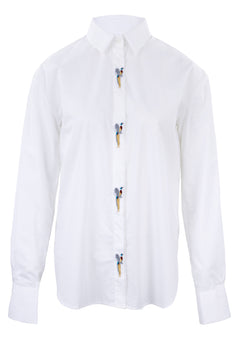 Hartwell Abigail Embroidered Pheasants Shirt