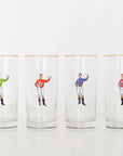 Pomegranate Jockeys Tall Glass