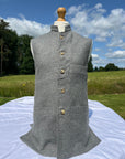 Peshawar Unisex Wool Nehru Jacket - Peshawar Pewter