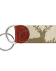 Smathers & Branson Deer Hunting Needlepoint Key Fob