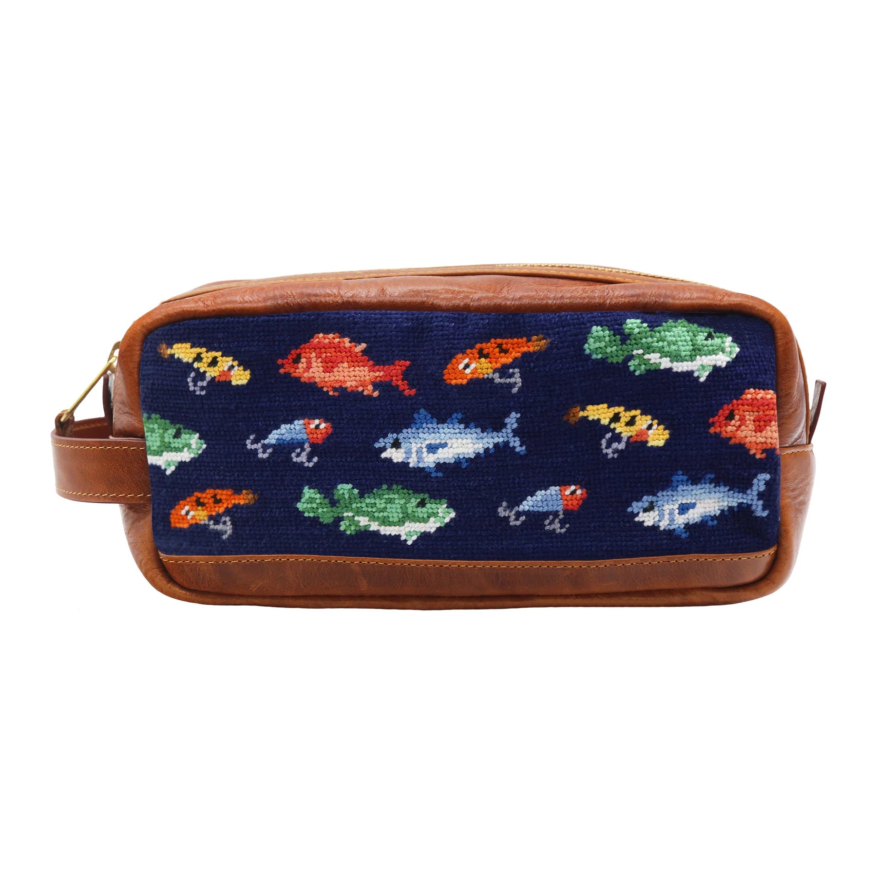 Smathers & Branson Fish and Tackle Needlepoint Toiletry Bag – Glaze & Gordon