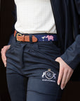 Smathers & Branson Elephant Martini Needlepoint Belt - Seen in Country Life Magazine