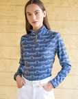 Rönner Harmony Steed Print Quarter Zip Baselayer / Training Top