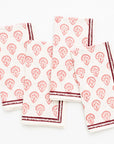 Pomegranate India Hicks Set of 4 Cloth Napkins – Carnation Blush
