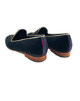 Rönner Mimosa Jockey Black & Gold Velvet Loafers - SECONDS