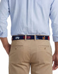 Smathers & Branson Ski Life Needlepoint Belt