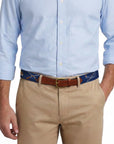 Smathers & Branson Southern Sportsman (Blue) Needlepoint Belt