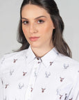 Hartwell Layla Stags Head Needlecord Shirt