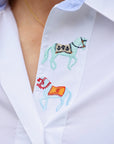Rönner Embroidered Horse Margarita Shirt - Two Horses