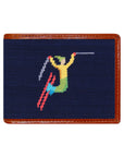 Smathers & Branson Ski Tricks Needlepoint Bi-fold Wallet
