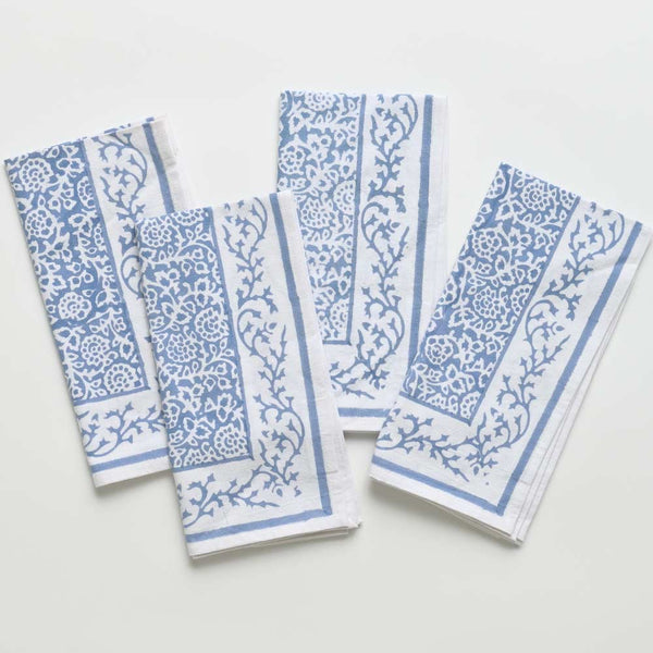 Pomegranate Set of 4 Cloth Napkins – Blue Tapestry