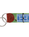 Smathers & Branson Tennis Overhead Needlepoint Key Fob