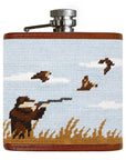 Smathers & Branson Upland Shoot Needlepoint Hip Flask