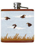 Smathers & Branson Upland Shoot Needlepoint Hip Flask