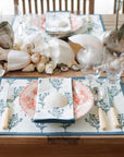 Pomegranate India Hicks Set of 4 Cotton Napkins - Thistle Dusty Sky