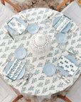 Pomegranate India Hicks Tablecloth - Thistle Dusty Sky