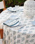 Pomegranate India Hicks Tablecloth - Thistle Dusty Sky