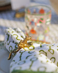 Pomegranate Jockey Gold Napkin Rings