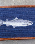 Glaze & Gordon Salmon Needlepoint Bi-fold Wallet - 15% of sales go to the Atlantic Salmon Trust
