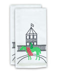Pomegranate Embroidered Derby Winner Tea Towel