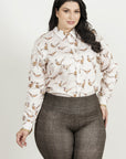 Hartwell Layla Beige Pheasants Print Shirt