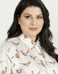 Hartwell Layla Beige Pheasants Print Shirt