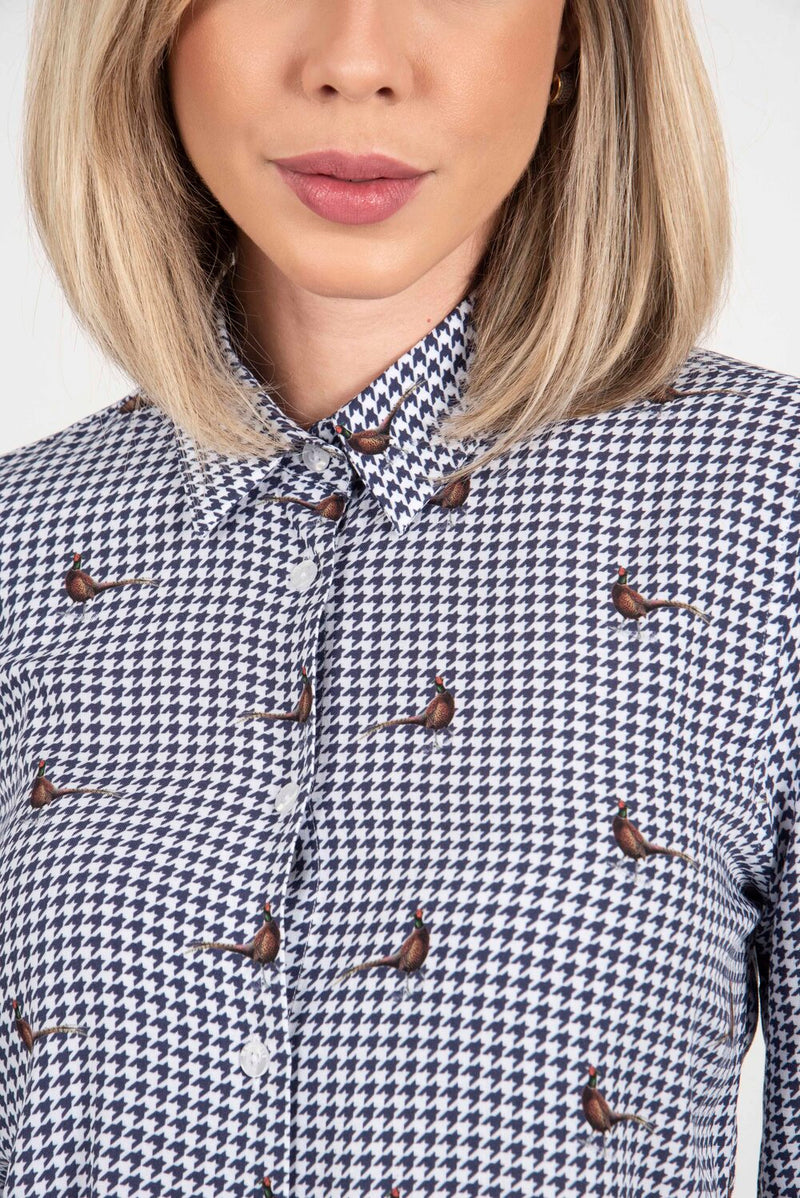 Hartwell Layla Houndstooth Pheasant Shirt