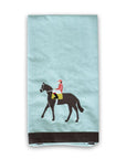 Pomegranate Embroidered Riders Up Tea Towel