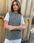 Peshawar Unisex Wool Nehru Jacket - Peshawar Pewter