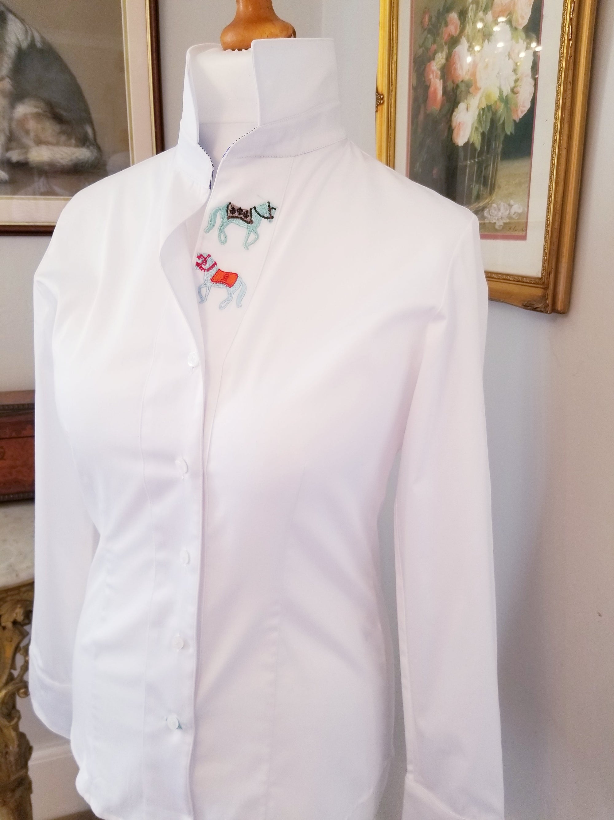 Rönner Embroidered Horse Margarita Shirt - Two Horses