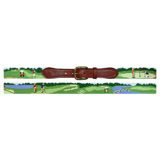 Smathers &amp; Branson On The Links Golf Needlepoint Belt