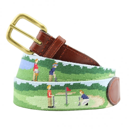 Smathers &amp; Branson On The Links Golf Needlepoint Belt