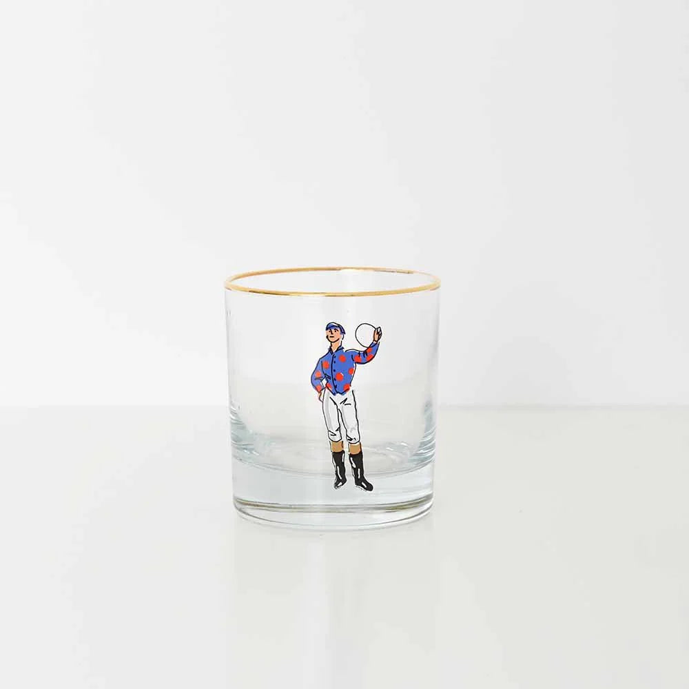 Pomegranate Jockeys Short Glass