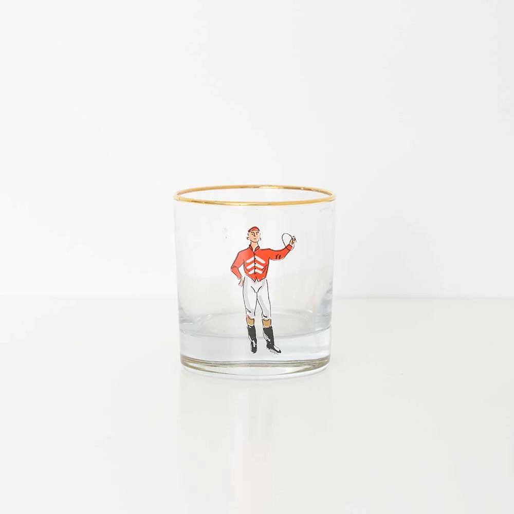 Pomegranate Jockeys Short Glass