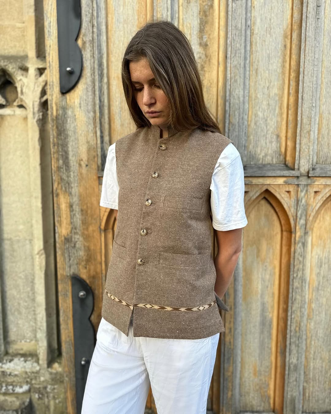 Peshawar Jackets Ladies Nehru – 100% Wool | Handcrafted in Pakistan