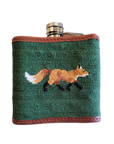 Smathers & Branson Fox Needlepoint Hip Flask