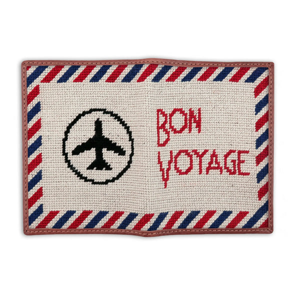 Smathers & Branson Bon Voyage Needlepoint Passport Holder