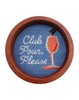 Smathers & Branson Club Pour Please Rose Wine Bottle Coaster