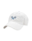 Smathers & Branson Needlepoint Crossed Racquets Hat (White)