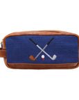 Smathers & Branson Crossed Clubs Needlepoint Toiletry Bag
