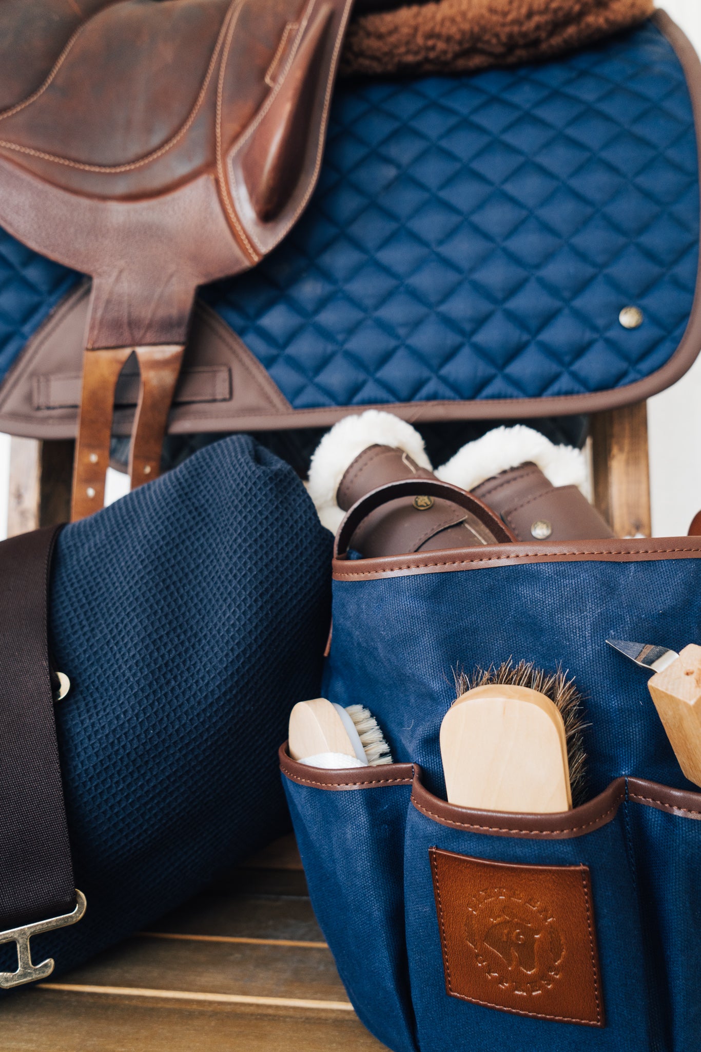 Sixteen Cypress Wax Canvas Grooming Tote