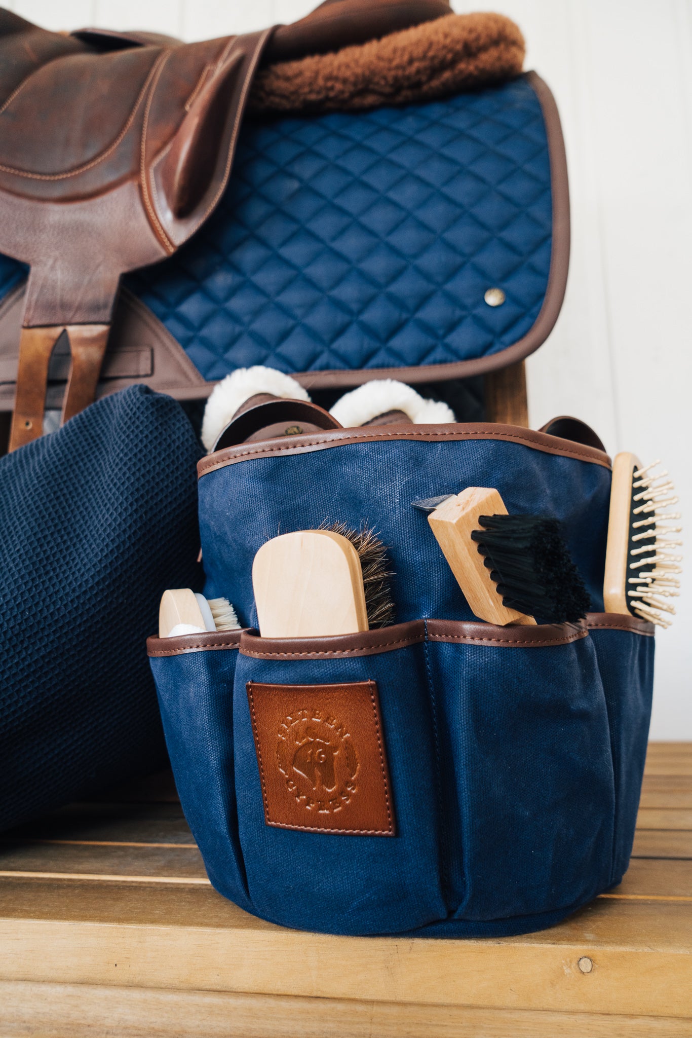 Sixteen Cypress Wax Canvas Grooming Tote