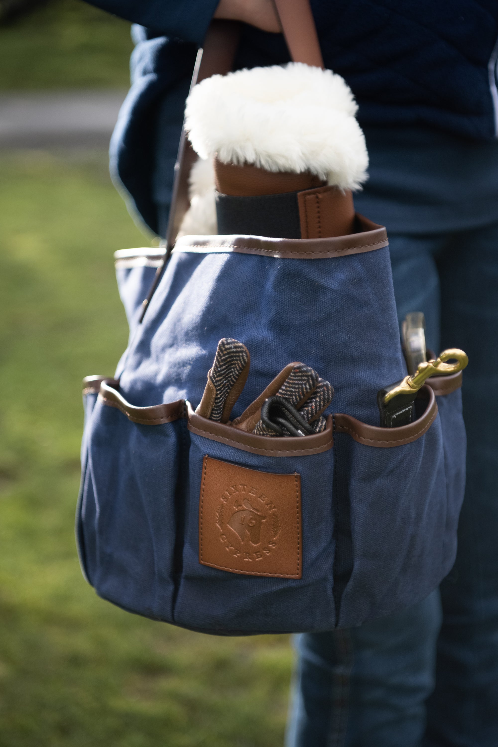 Sixteen Cypress Wax Canvas Grooming Tote