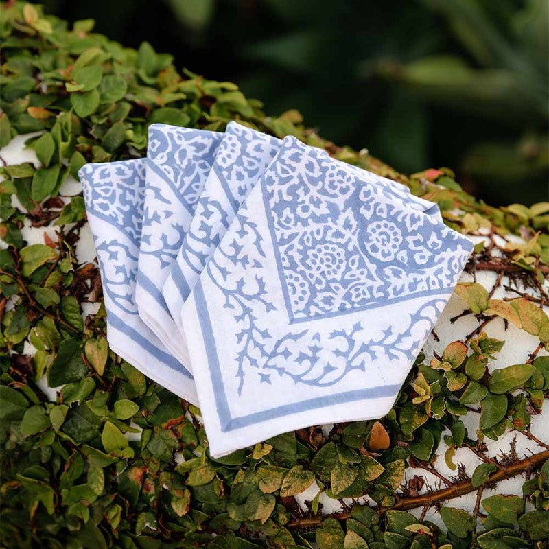Pomegranate Set of 4 Cloth Napkins – Blue Tapestry