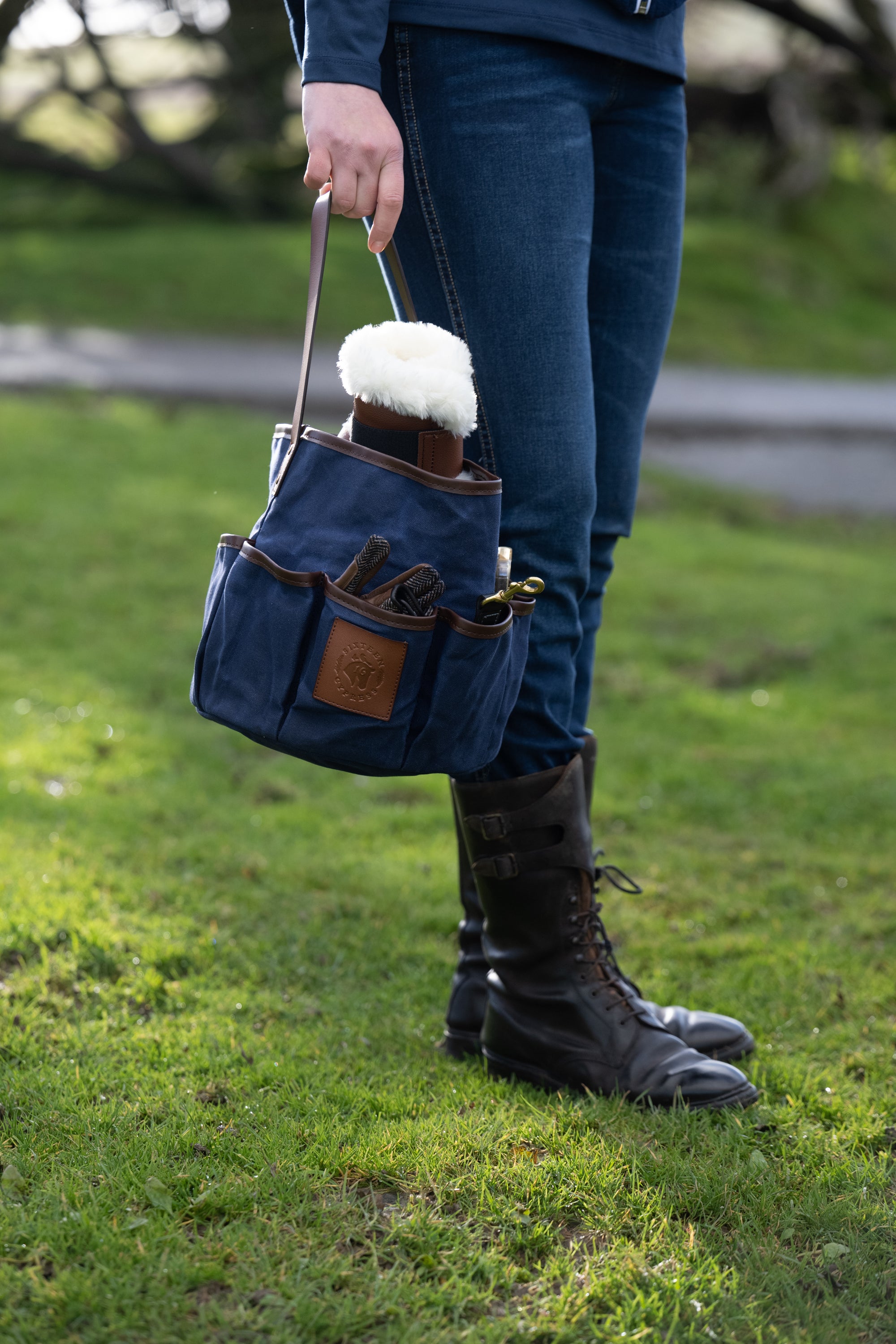 Sixteen Cypress Wax Canvas Grooming Tote