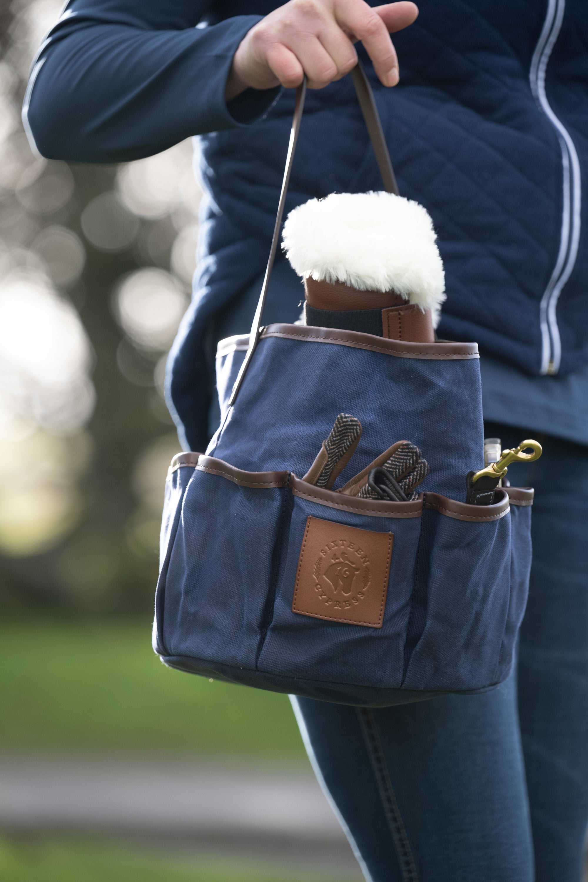 Sixteen Cypress Wax Canvas Grooming Tote