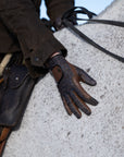 Sixteen Cypress Leather & Jersey Riding Gloves