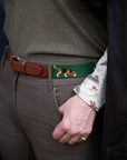 Smathers & Branson Fox and Hound Needlepoint Belt - Seen in The Field Magazine.