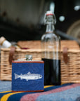 Glaze & Gordon Salmon Needlepoint Hip Flask - 15% of sales go to the Atlantic Salmon Trust