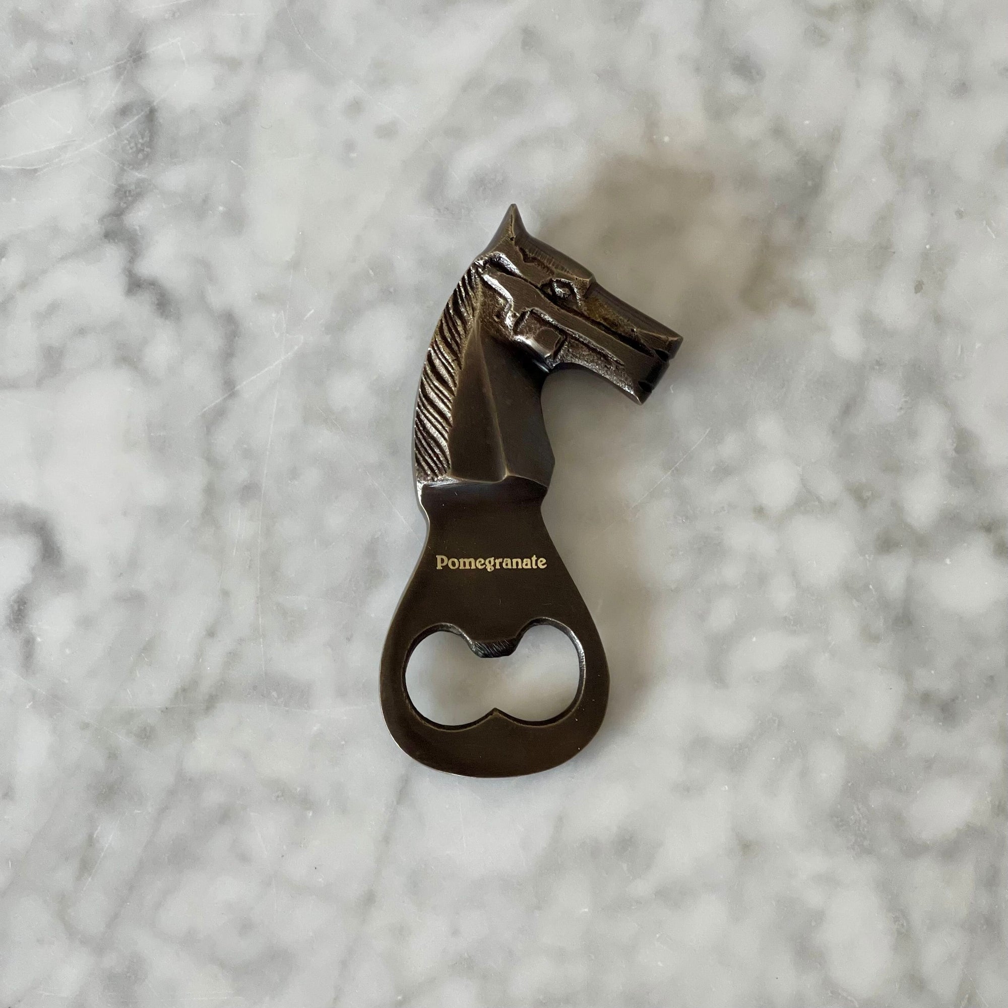 Pomegranate Steel Horse Bottle Opener